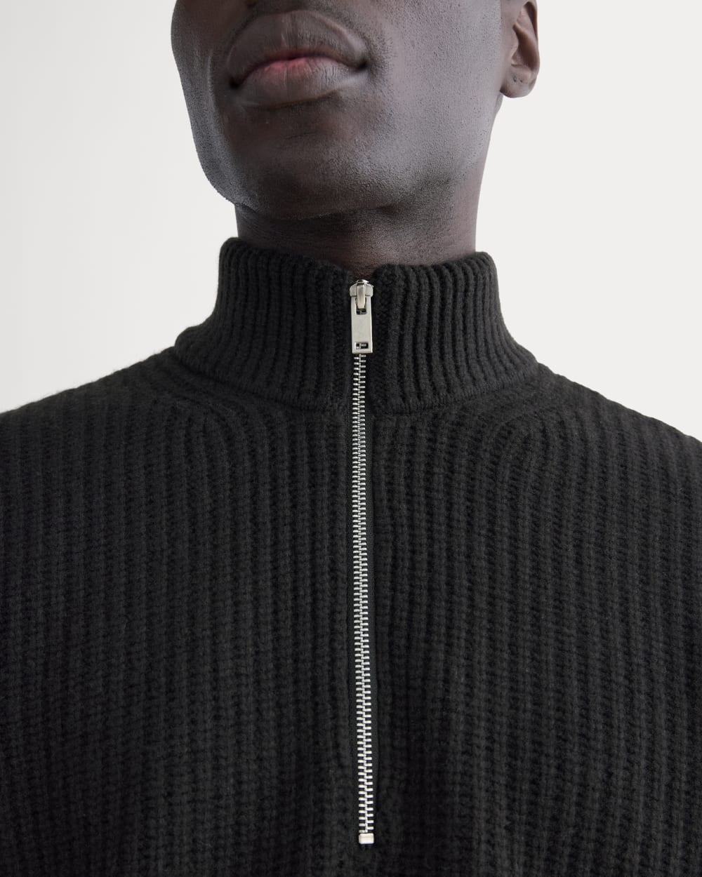 The Felted Merino Half-Zip Sweater | Black – Everlane