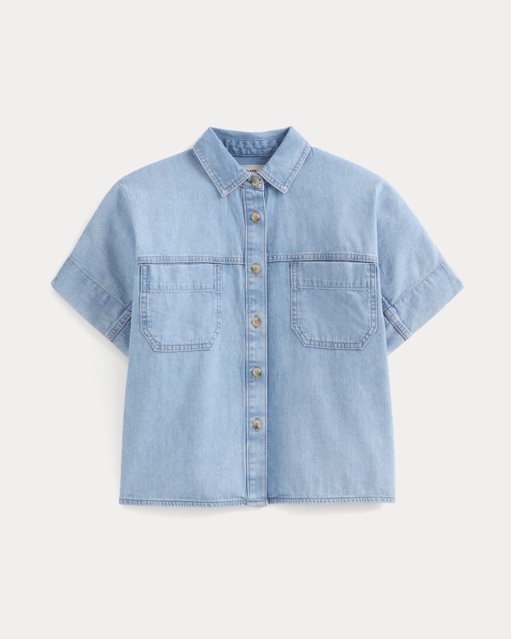 Cropped Boxy Denim Shirt | Light Indigo – Everlane