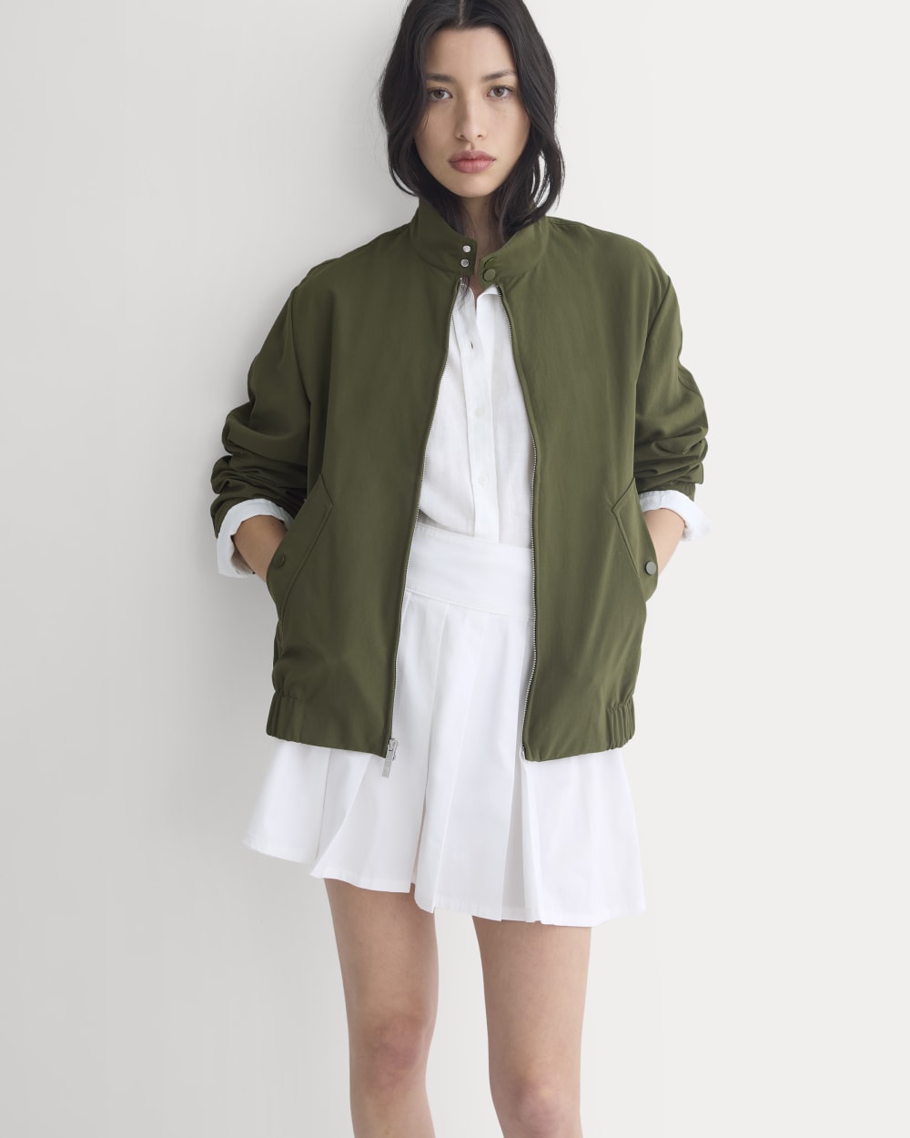 Utility Pleated Mini Skirt