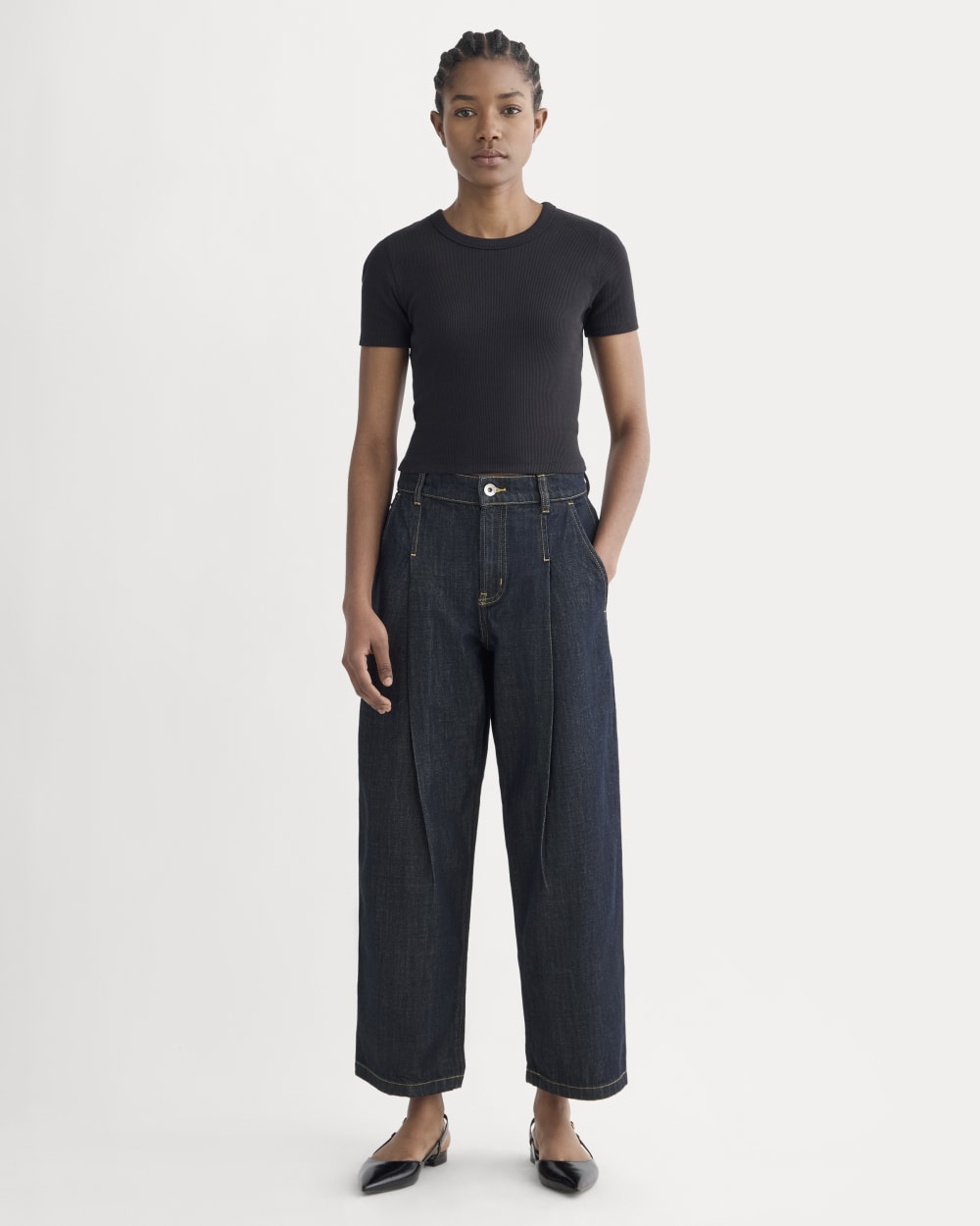 The High Rise Pleated Jean