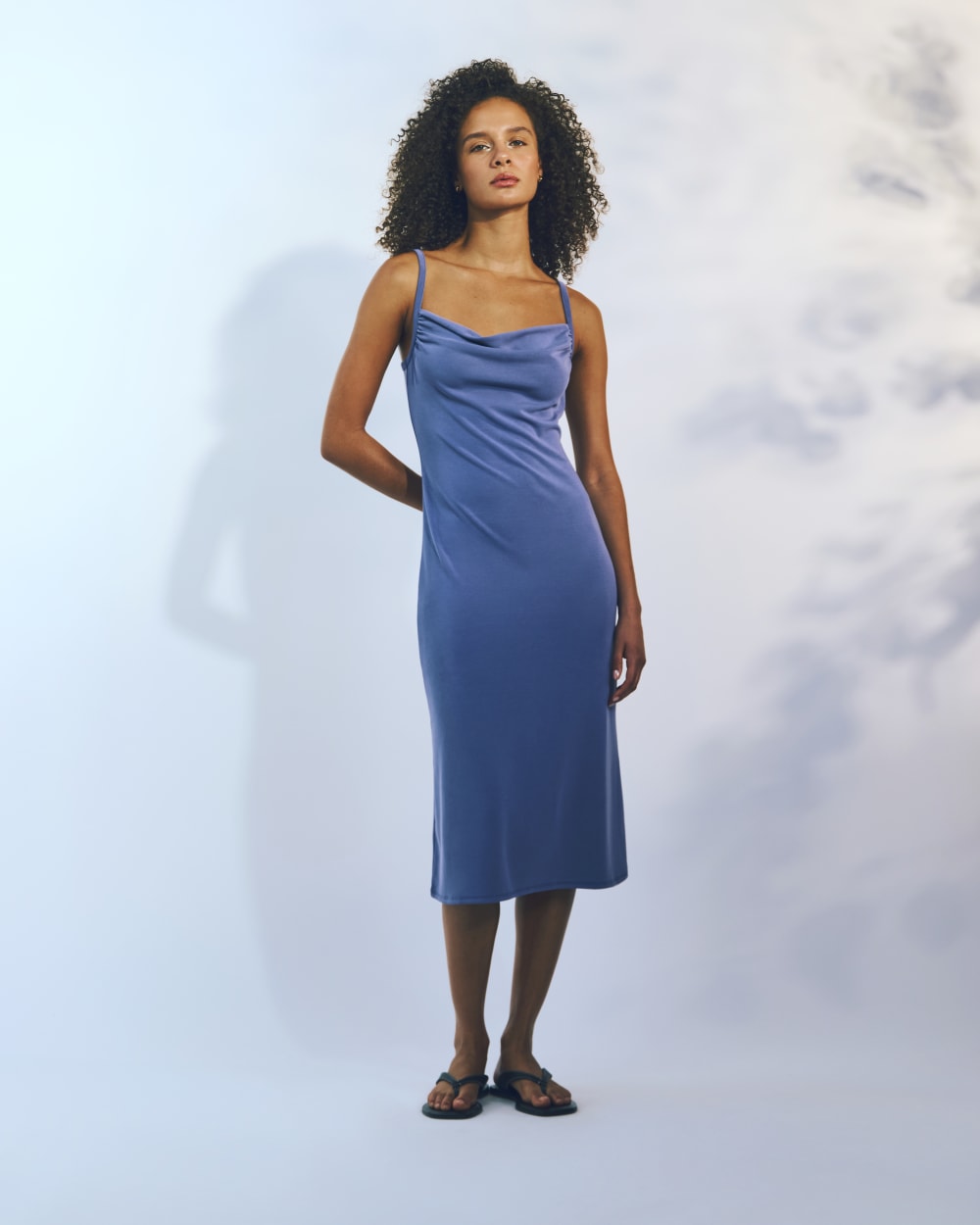 Everlane Tank Top Midi Dress, Butterknit, Blue Dusk, Size Large, Cotton Everlane Tank Top Midi Dress, Butterknit, Blue Dusk, Size Large, Cotton