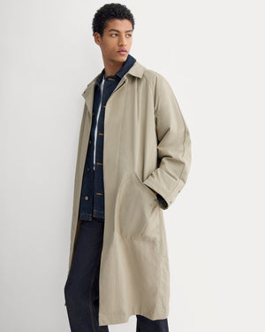 Re:Cycled Nylon Mac Coat | Trench Coat Khaki