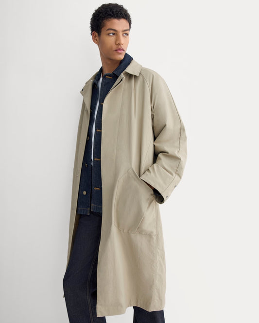 mens-recycled-nylon-mac-coat-trench-coat-khaki | primary