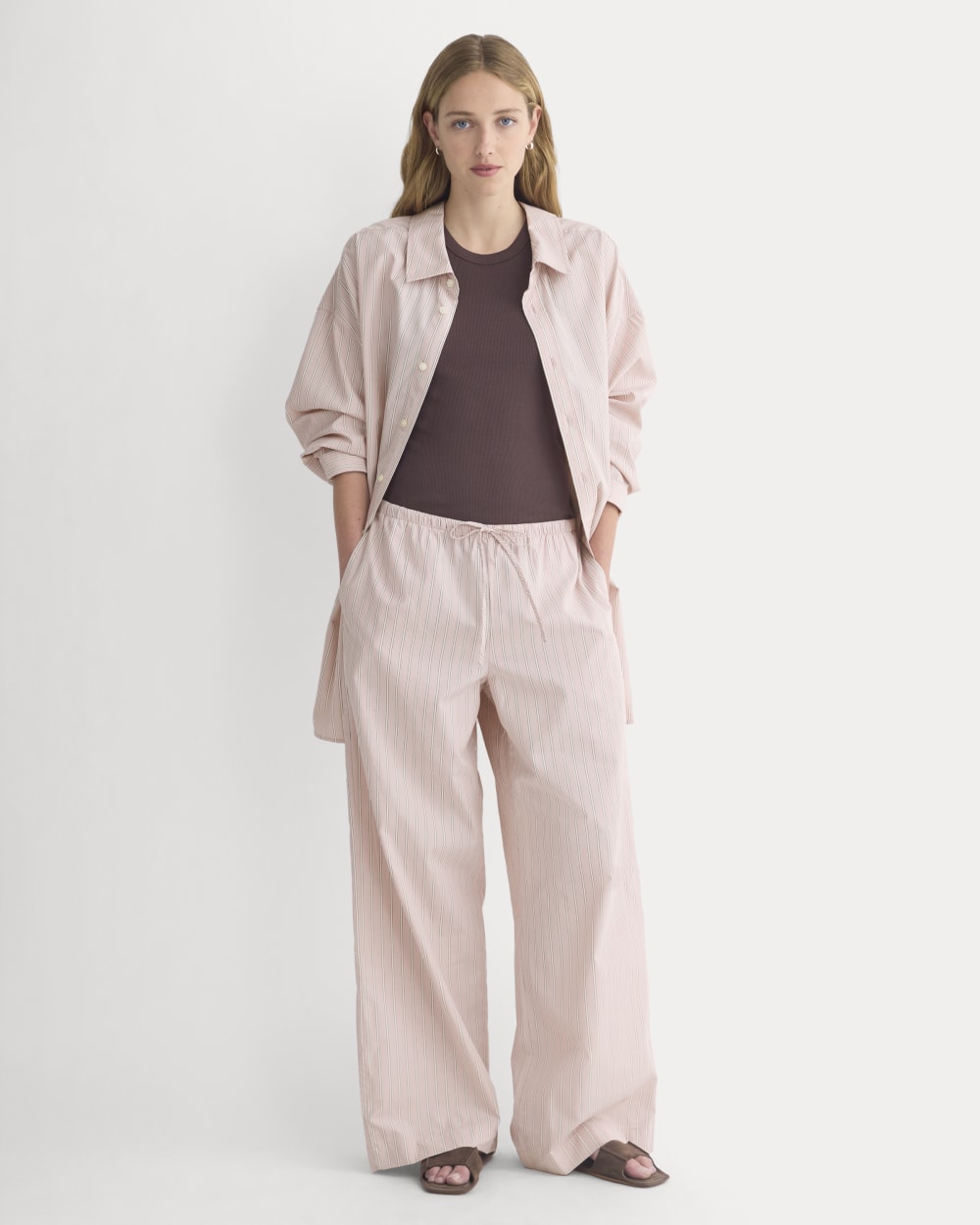 womens-wide-leg-drawstring-pant-poplin-burnished-lilac-gardenia | alt