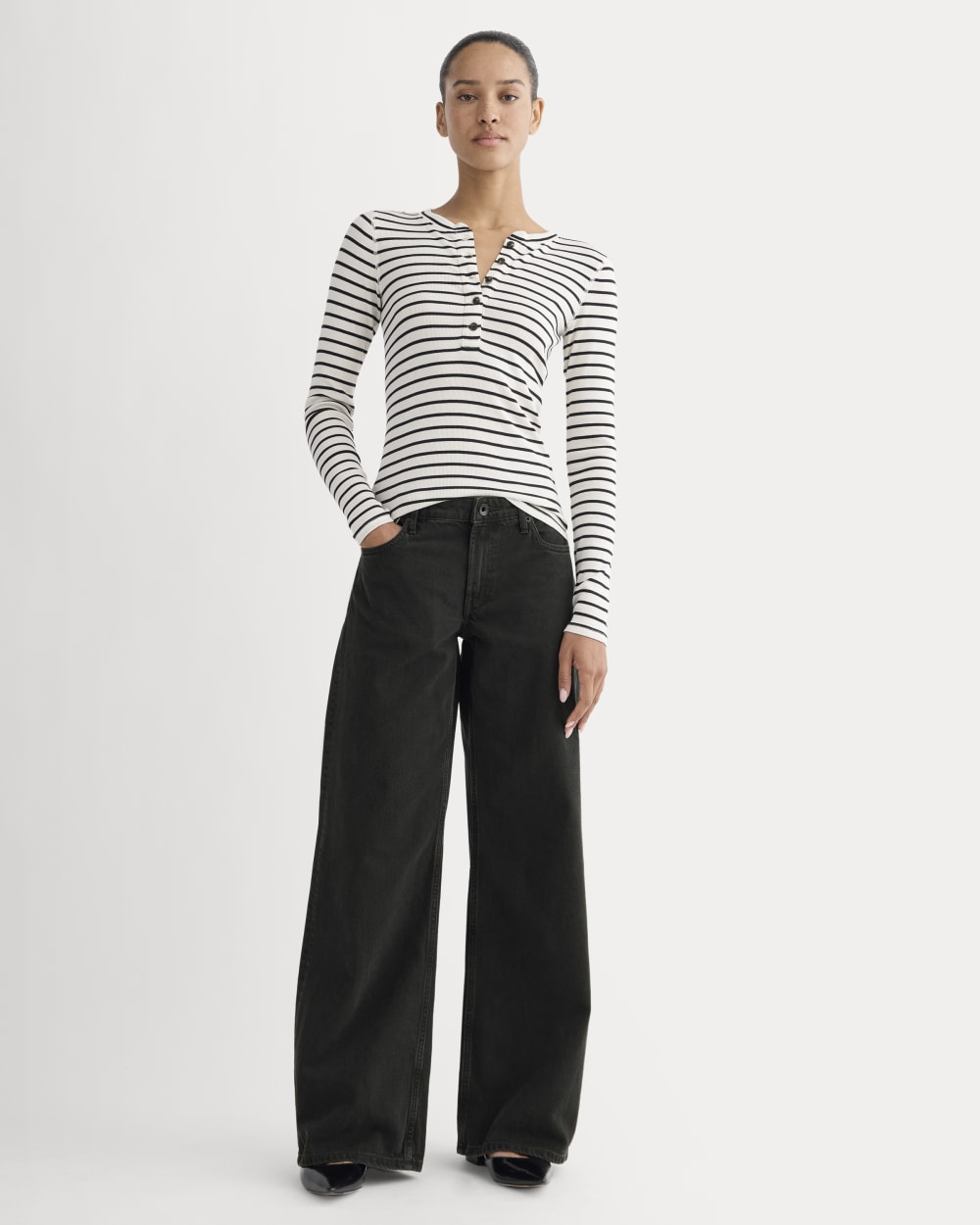 The Luxe Rib Henley | Toffee