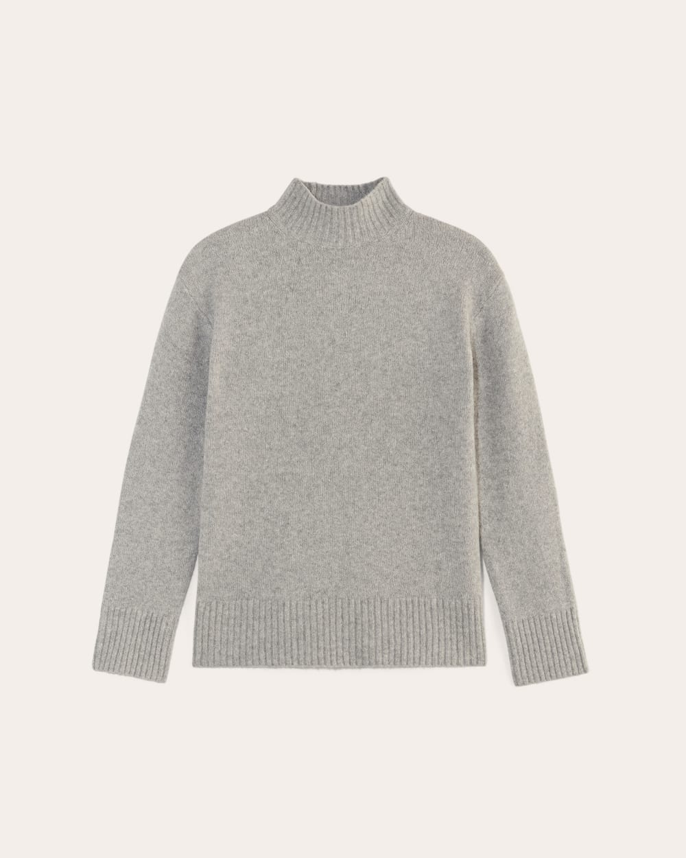 The Mockneck Sweater in Plush Cotton Heathered Grey – Everlane