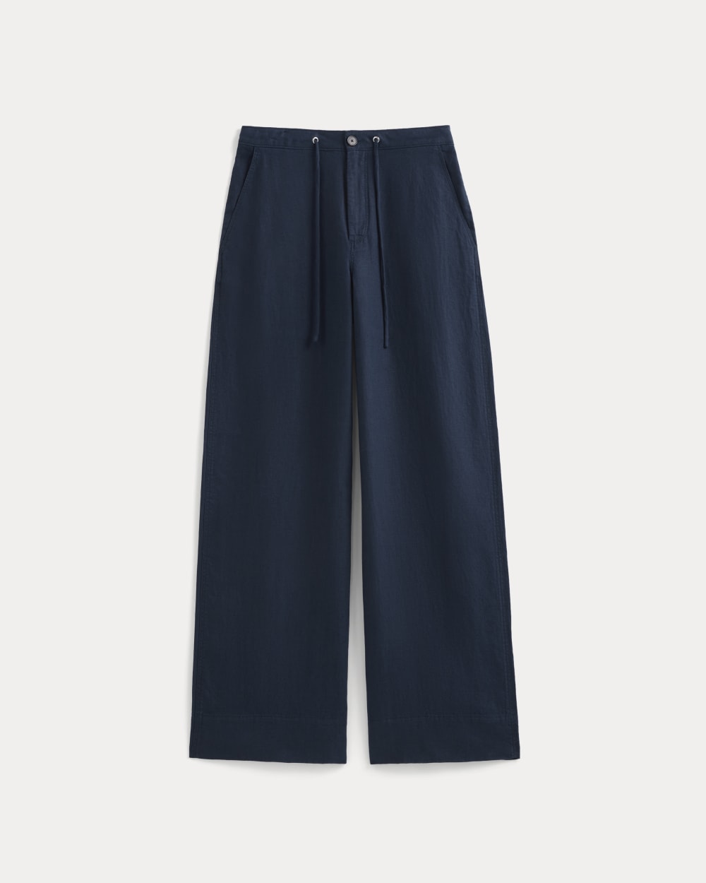womens-wide-leg-drawstring-pant-in-linen-navy | alt