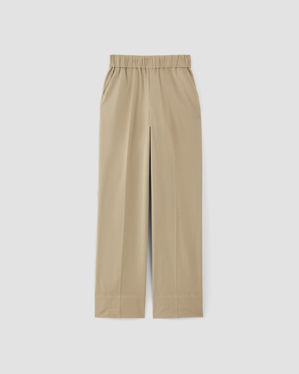 womens-easy-straight-leg-chino-trench-coat-khaki | alt