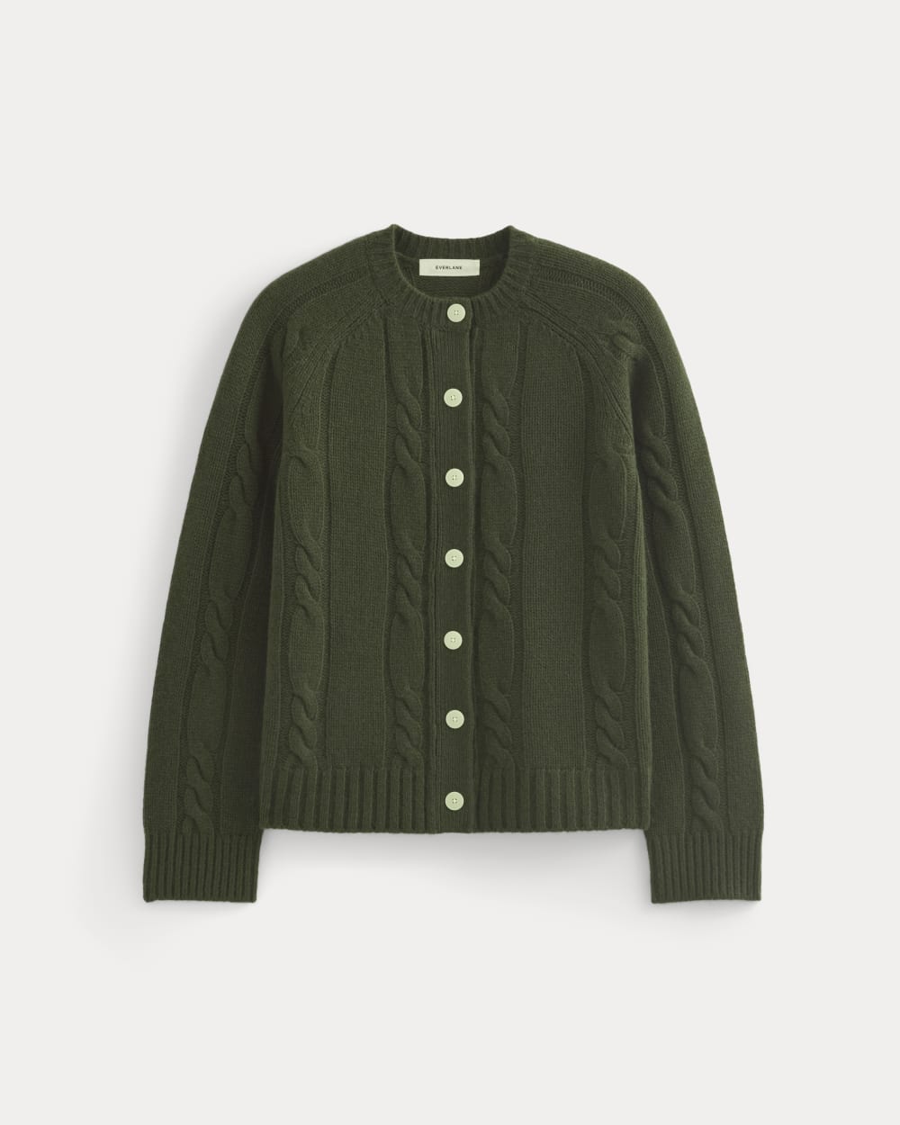 Cable Cardigan in Extrafine Luxe Merino | Dark Forest – Everlane