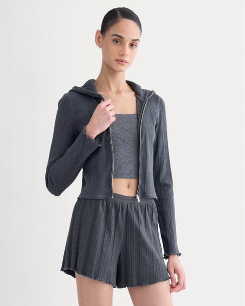 Lounge Rib Hoodie | Heathered Soot – Everlane