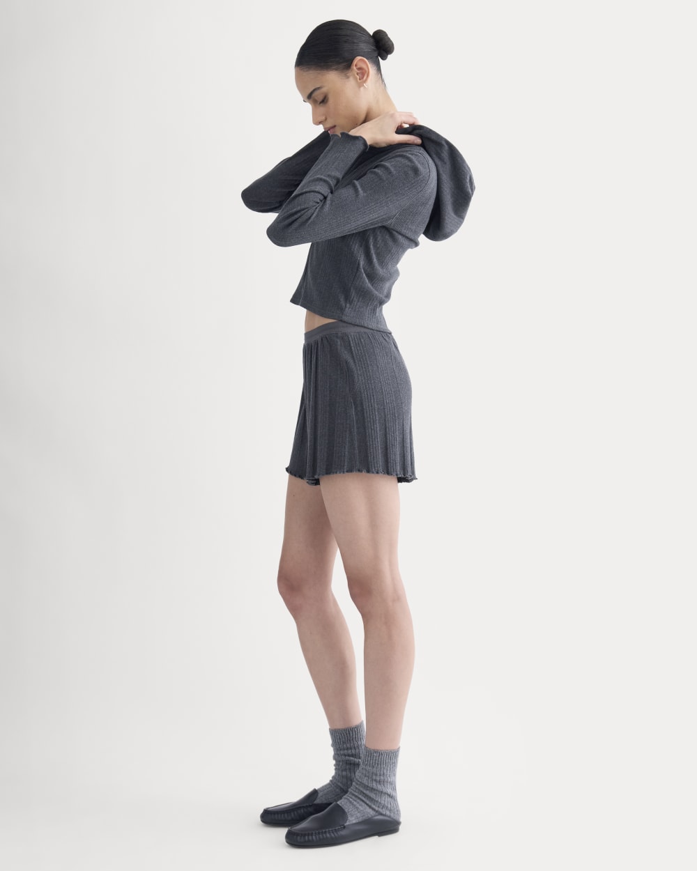 Lounge Rib Hoodie | Heathered Soot – Everlane