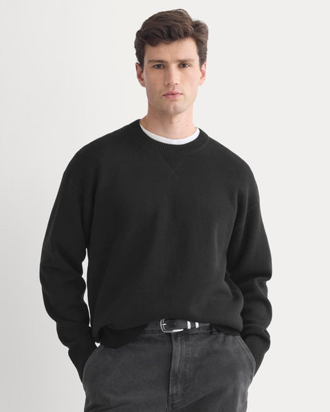 Luxe Merino Double-Knit Sweater | Black – Everlane