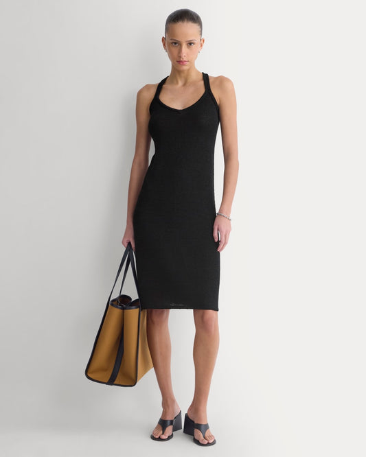 womens-sweater-racerback-midi-dress-black | primary