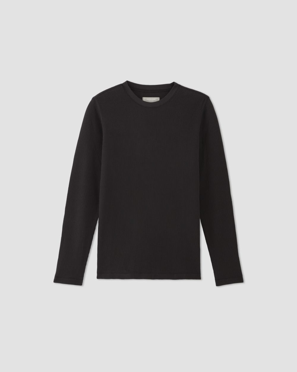 The Waffle Long-Sleeve Crew | Black – Everlane
