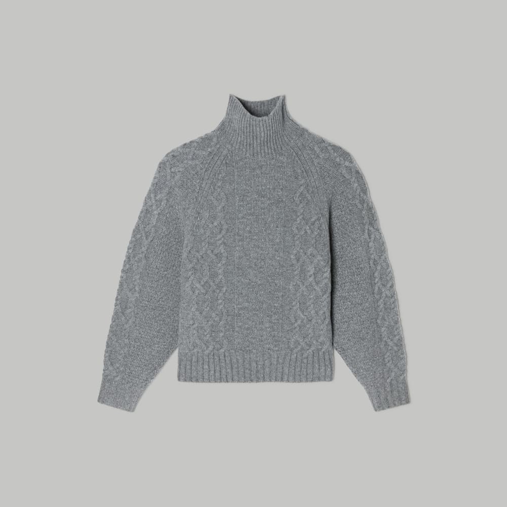 womens-felted-merino-cable-sweater-heathered-mid-grey | alt