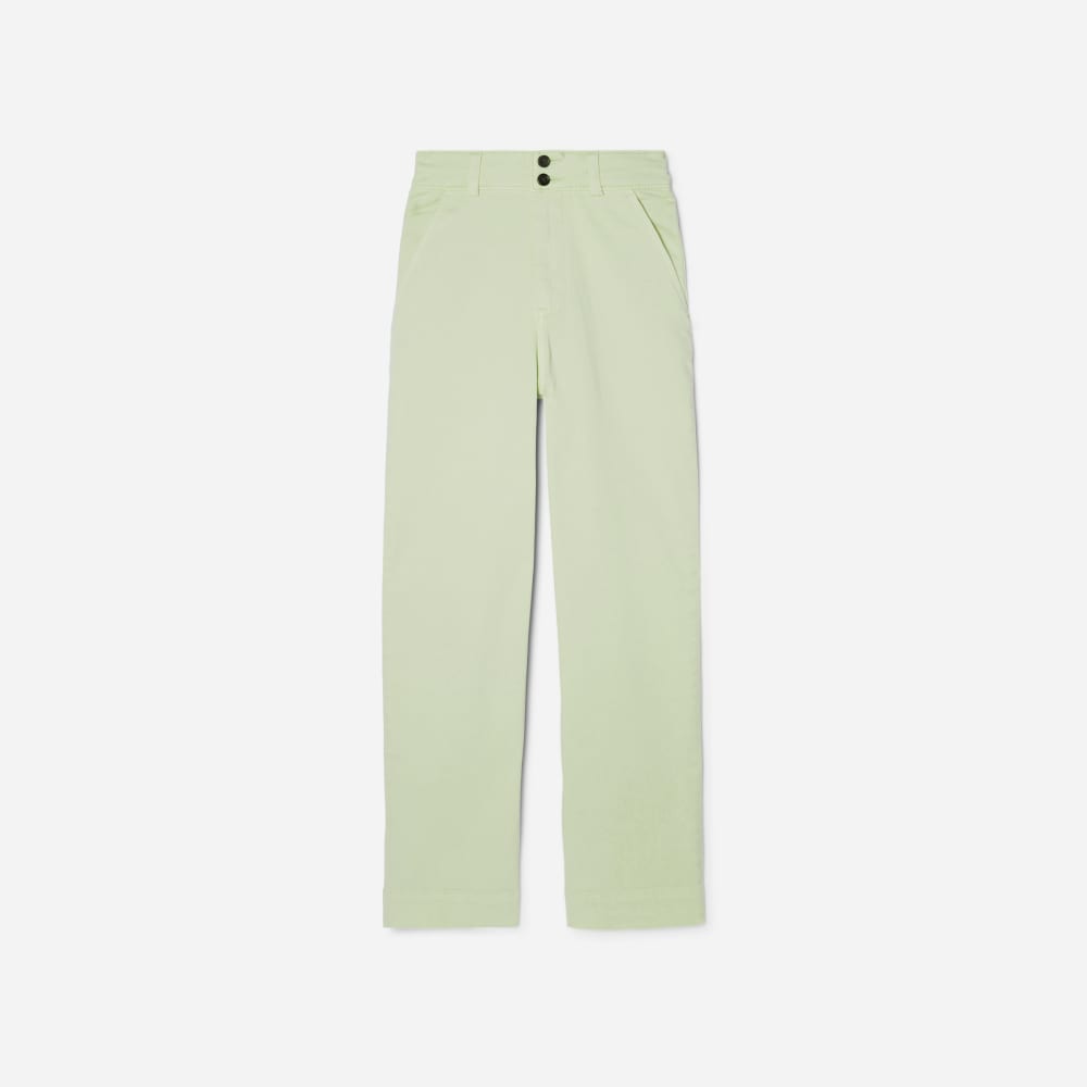 womens-twill-wide-leg-pant-seafoam-green | alt