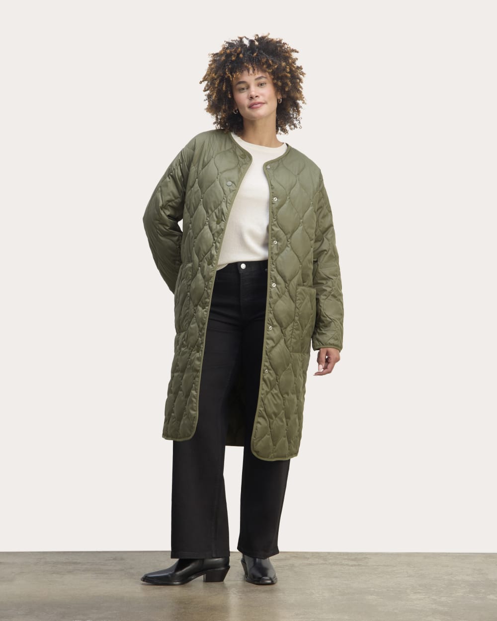 The Long Quilted Liner | Kalamata – Everlane