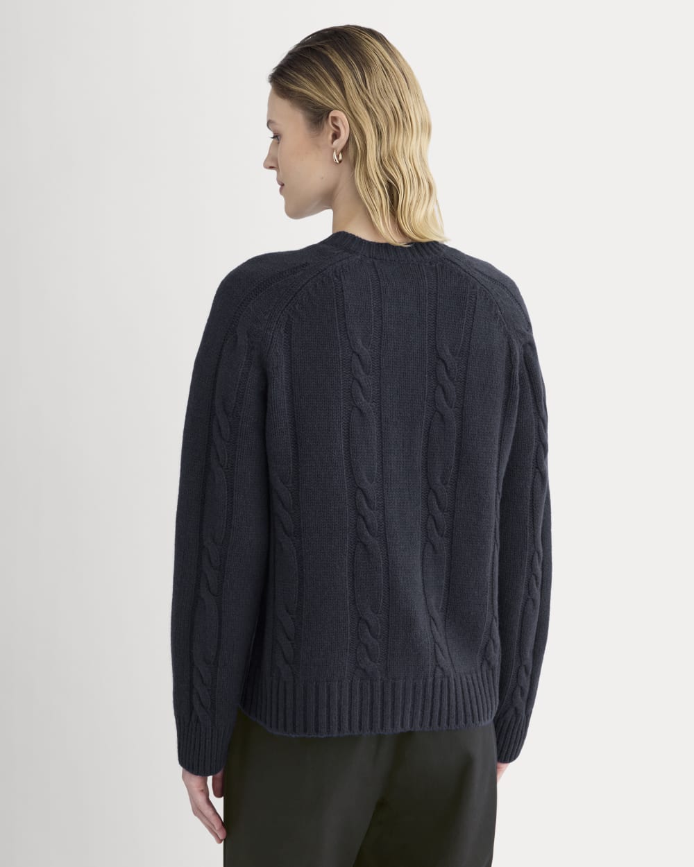 Cable Cardigan in Extrafine Luxe Merino | Navy – Everlane