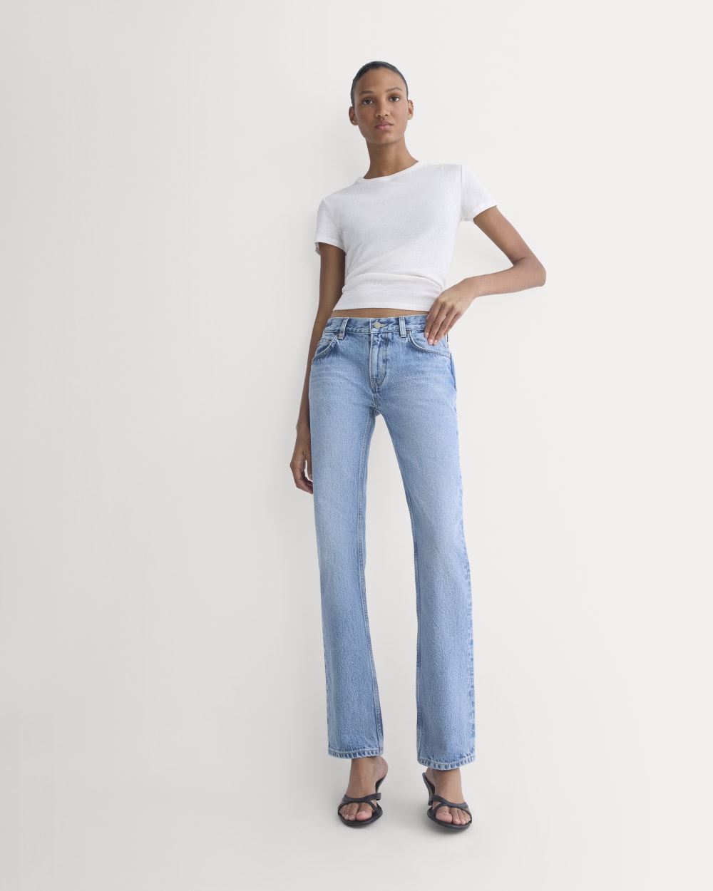 Everlane x Elena Bonvicini Highland Low-Rise Cigarette Jean | Crystal