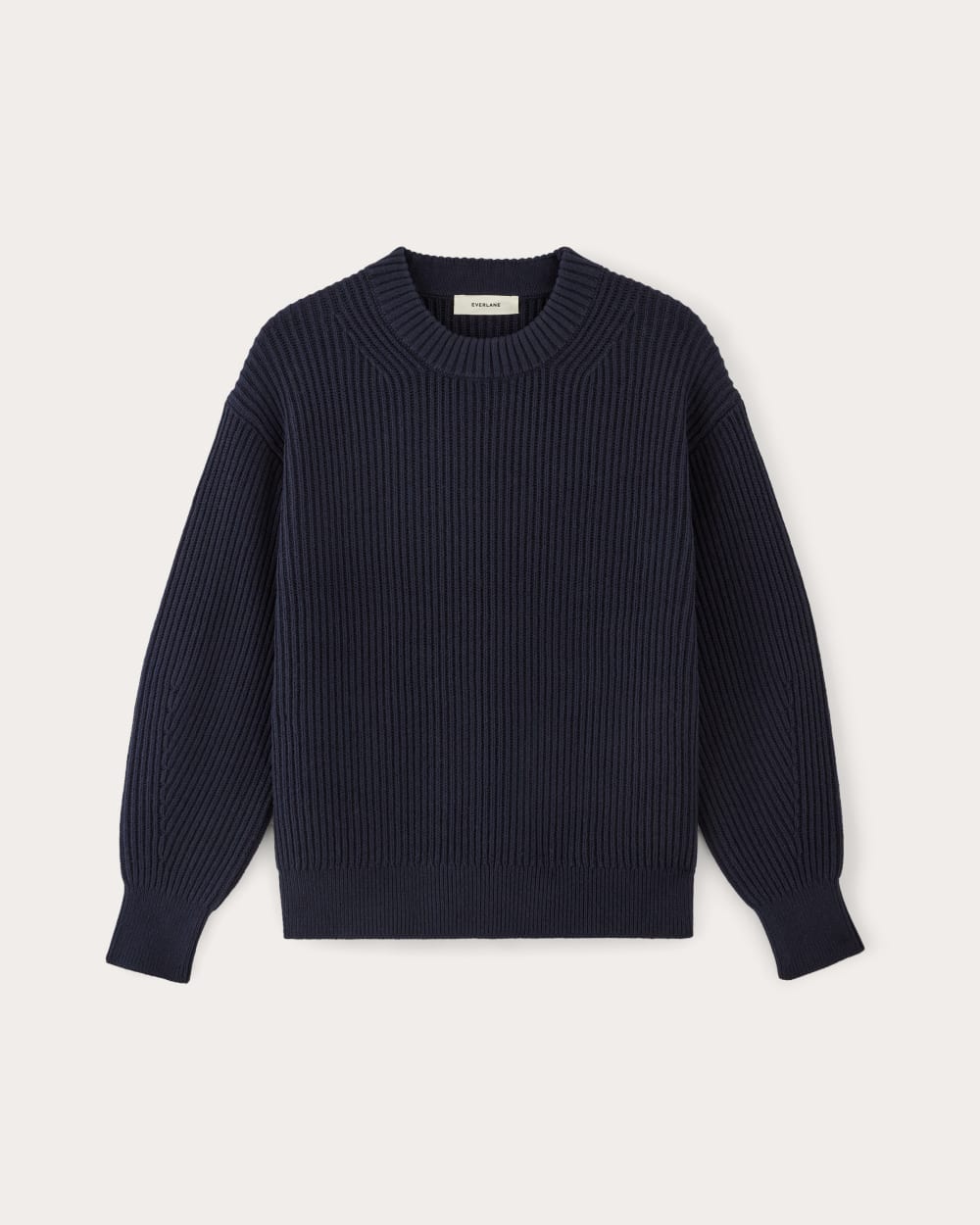 womens-cotton-oversized-cocoon-sweater-navy | alt