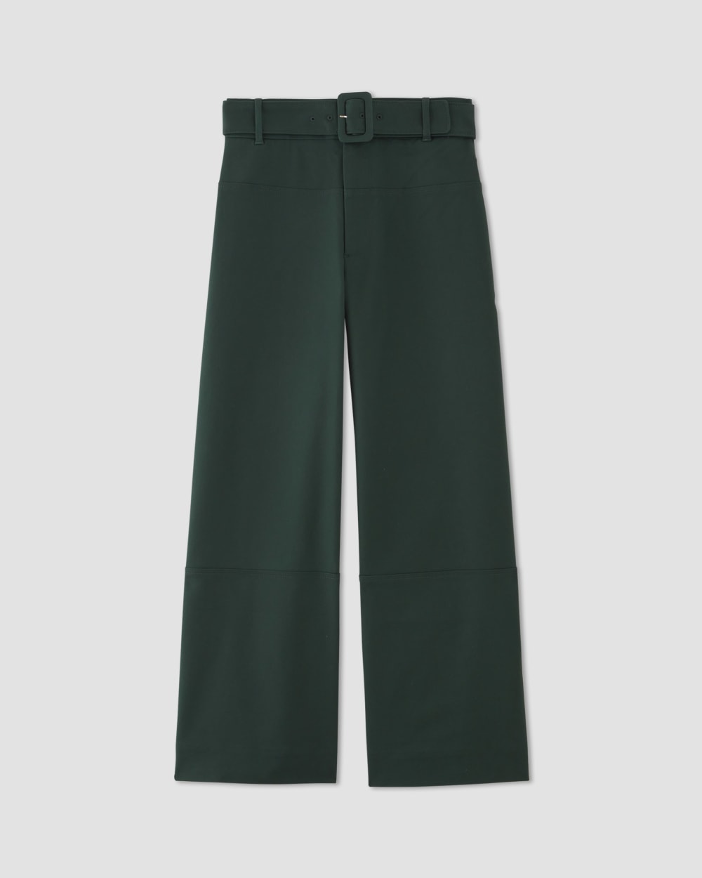 womens-structured-cotton-belted-pant-scarab | alt