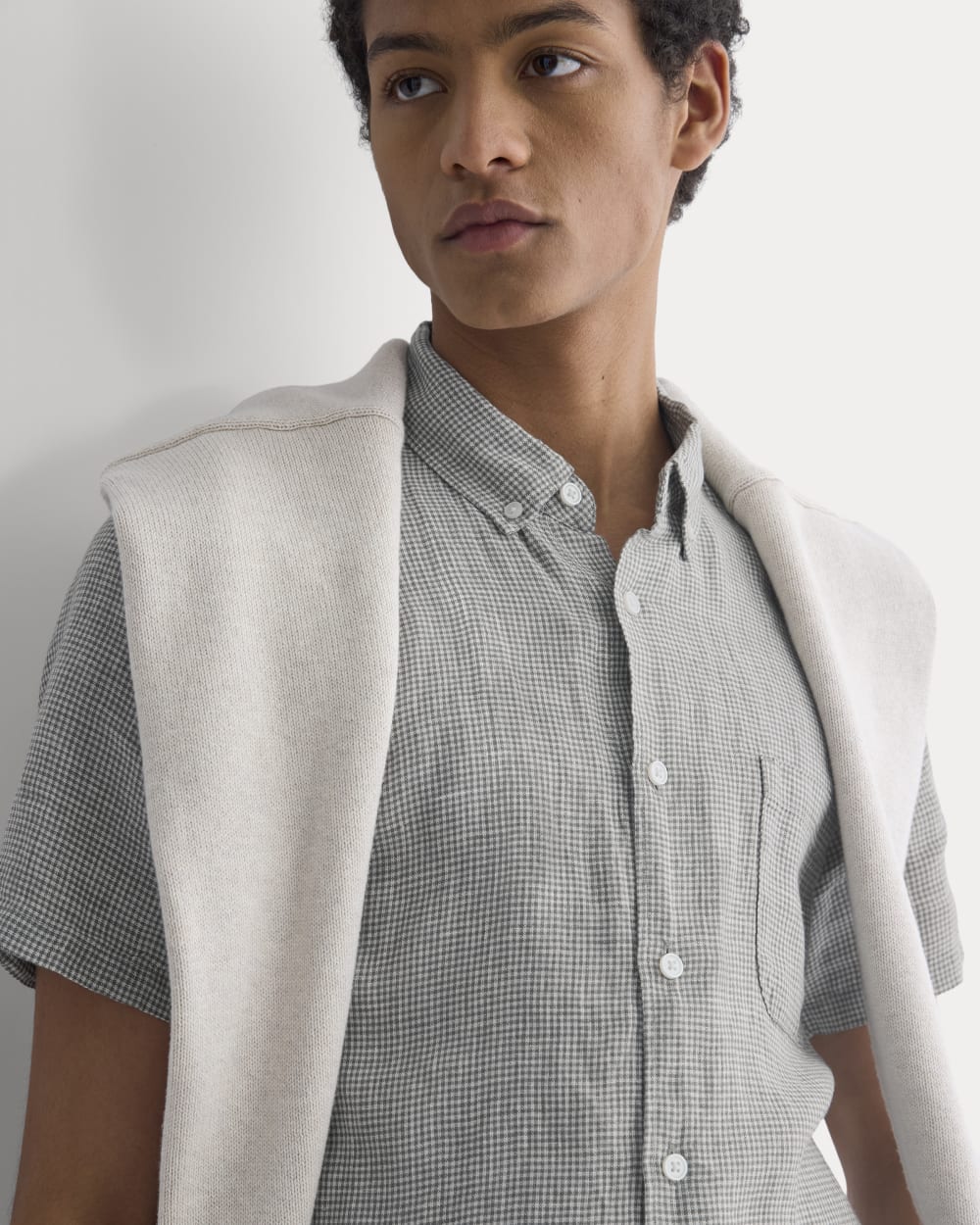 The Classic Short-Sleeve Shirt in Linen | Agave / Bone – Everlane