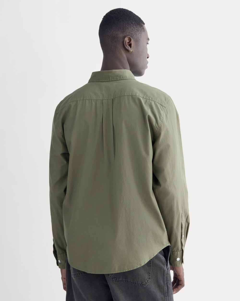 olive green dress shirt mens Men's Long Sleeve 18.5 36/37 / Olive Green The Campus Olive Green Oxford Custom Dress Shirt adds a modern twist to the classic Oxford shirt with its deep olive green hue Washed Poplin Shirt | Lichen