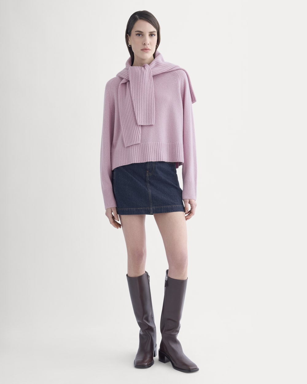 The Boxy Crew in Cashmere | Lilac Crush – Everlane