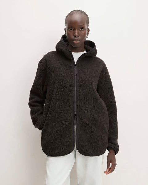 The ReNew Fleece Full-Zip Hoodie | Black – Everlane