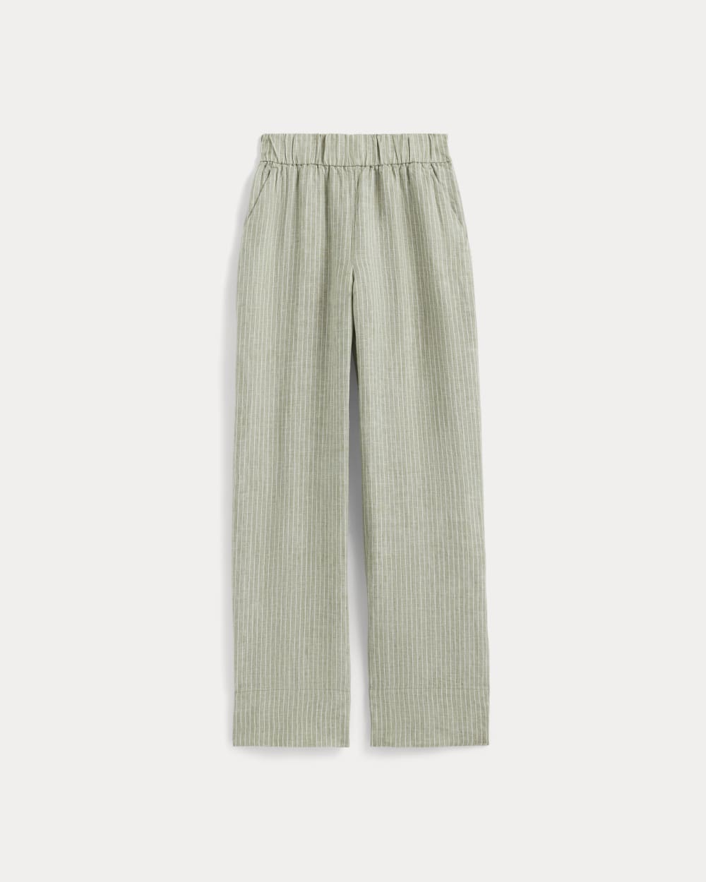 The Linen Easy Pant | Oil Green / White – Everlane