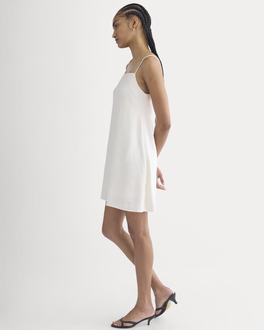 Everlane Mini Shift Dress, Stretch Linen, Bone, Size 2 Everlane Mini Shift Dress, Stretch Linen, Bone, Size 2