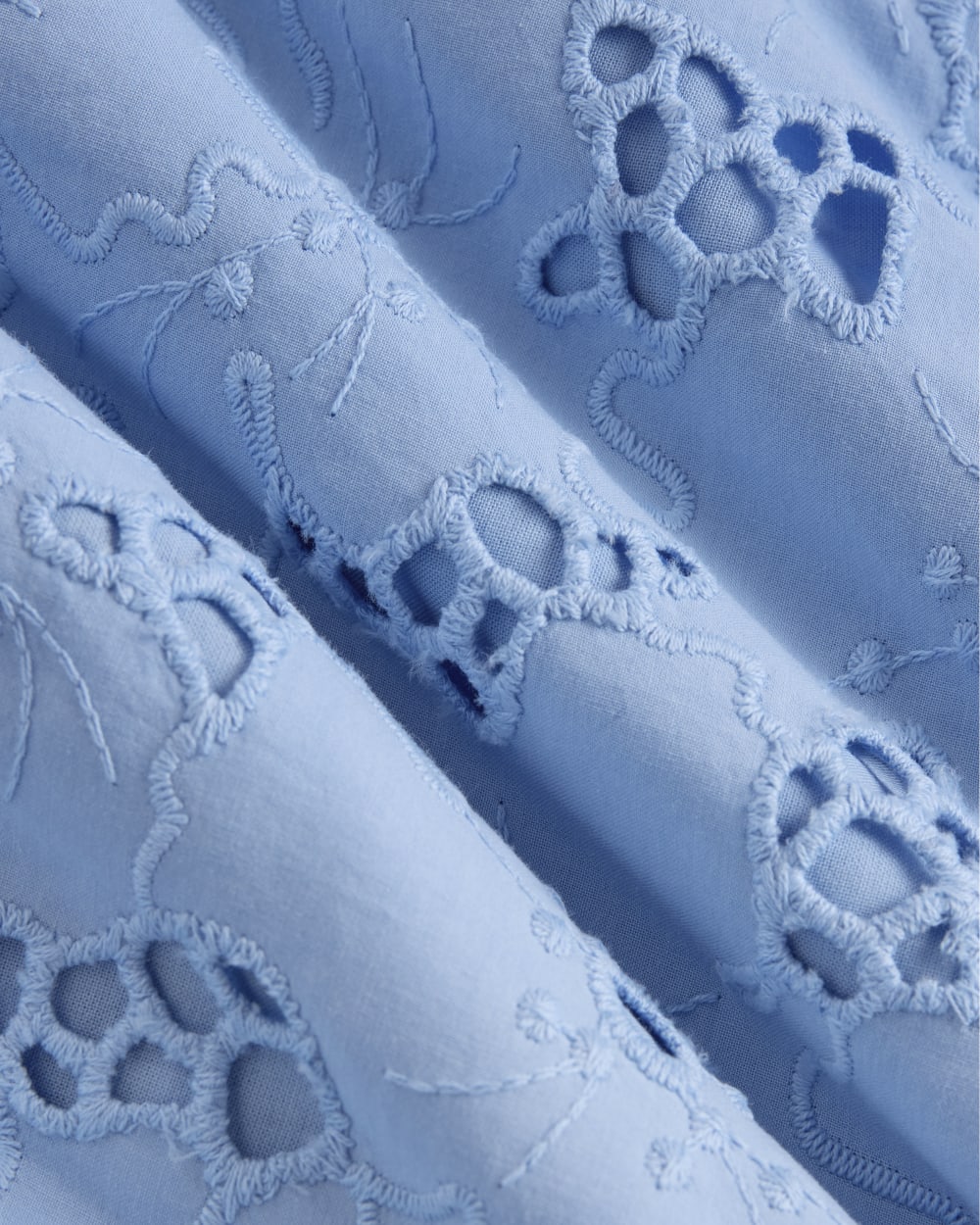 Electric Blue Eyelet Denim Short main image 0