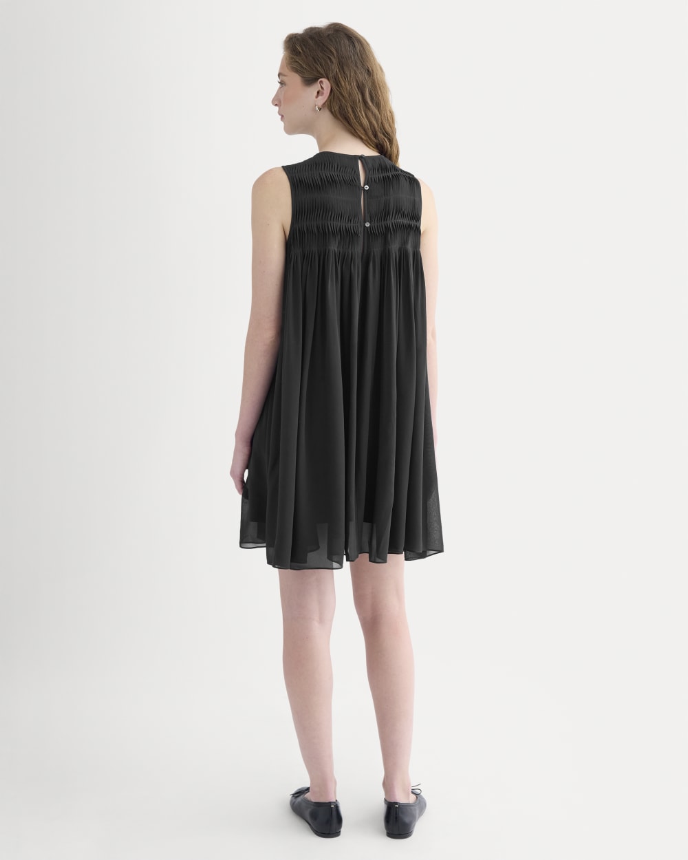womens-twisted-pleated-mini-dress-silk-black