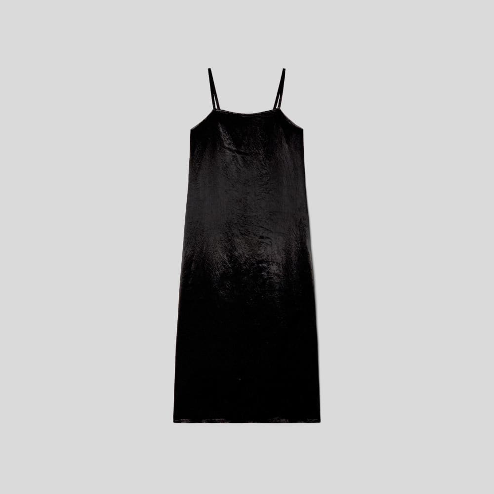 The Satin Square-Neck Slip Dress | Black – Everlane