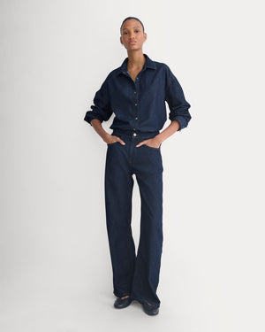 Everlane x Elena Bonvicini Crescent Barrel Jean | Deep Bay Indigo
