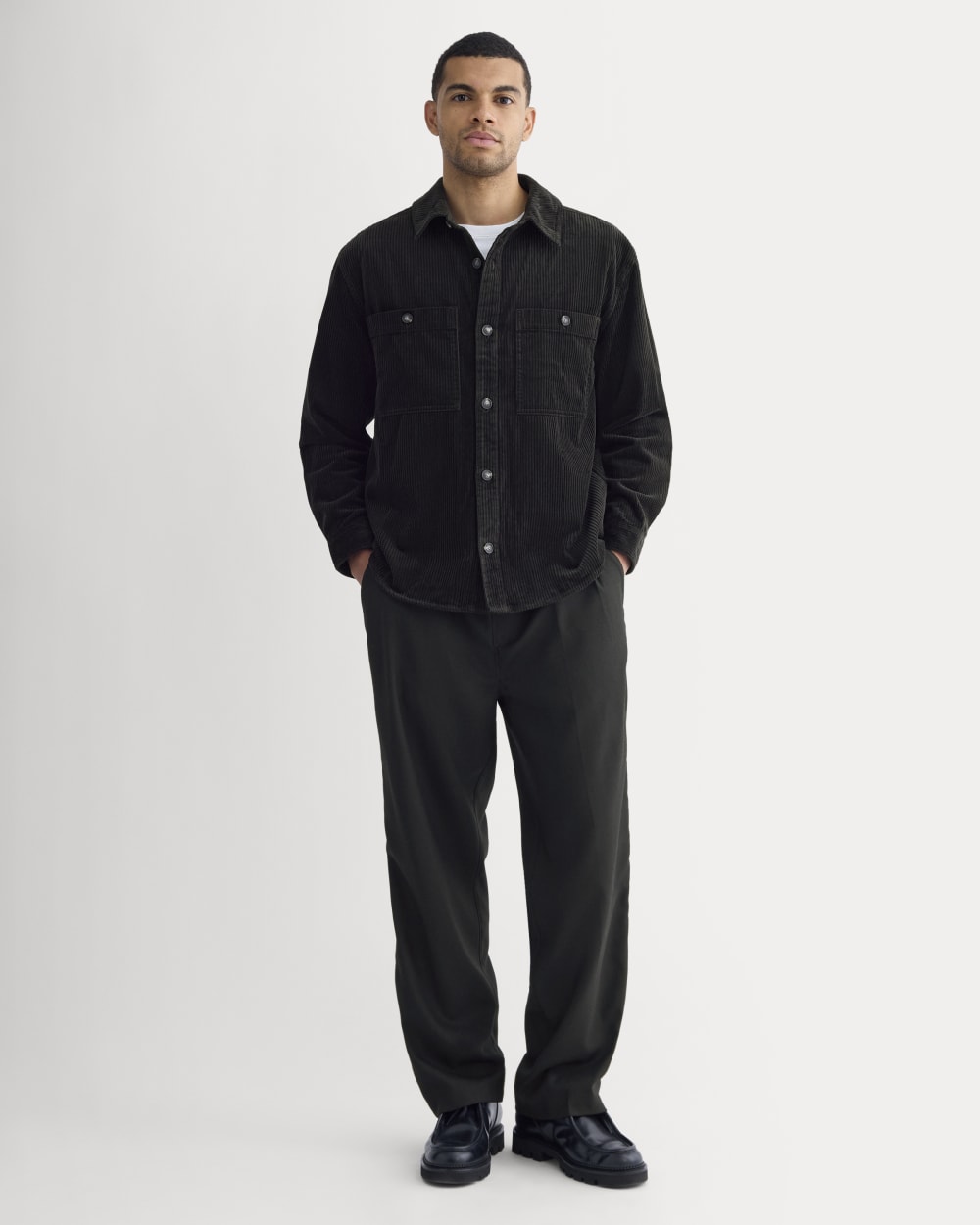 Wide Wale Corduroy Shirt | Black – Everlane