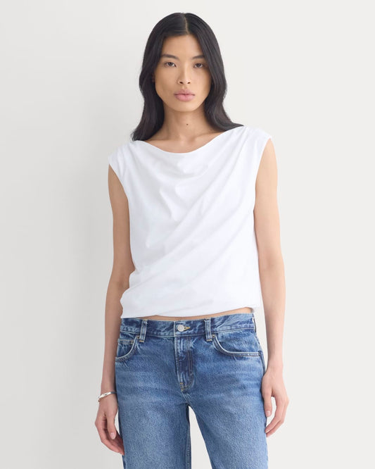womens-boatneck-twisted-top-essen-cotton-white | primary
