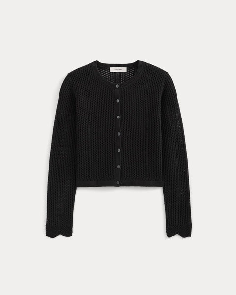 Lace-Knit Cardigan | Black – Everlane