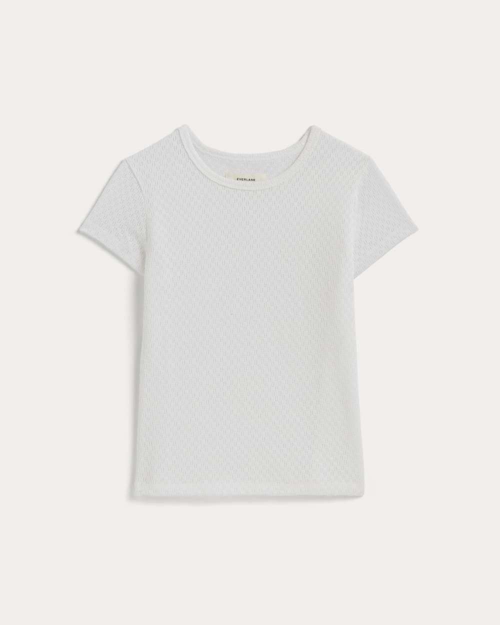 新品 25SS Balloon Tee - Dove Pointelle 2Y The Pointelle Short-Sleeve Tee | White – Everlane