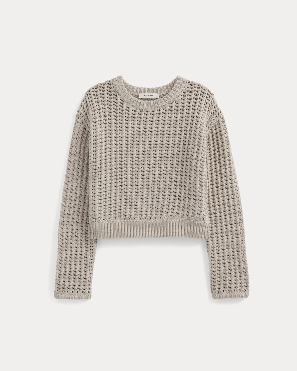 womens-open-knit-crew-in-elevated-cotton-peyote | alt