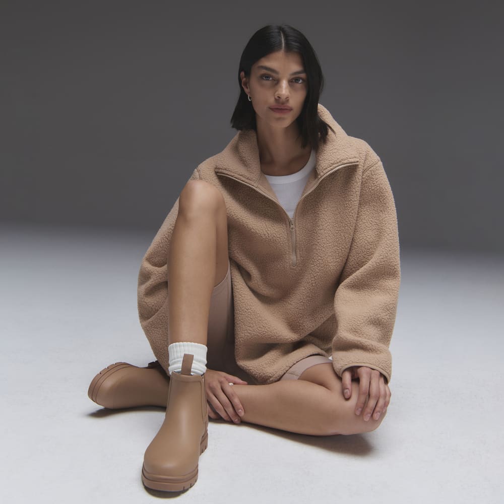 womens-renew-fleece-half-zip-tan