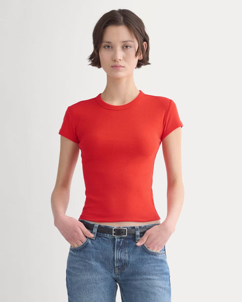 RetroSoft Cotton Crew | Fiery Red – Everlane