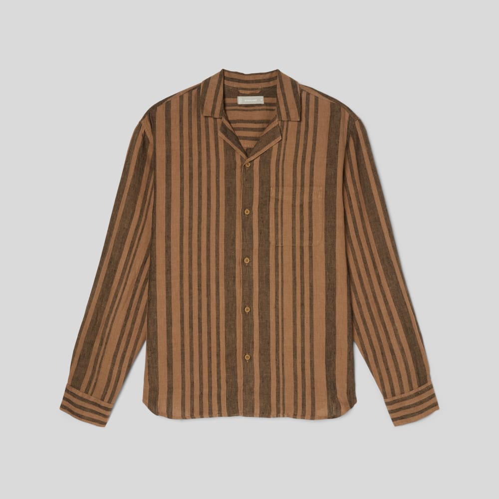 mens-relaxed-linen-ls-camp-shirt-toasted-coconut-black | alt