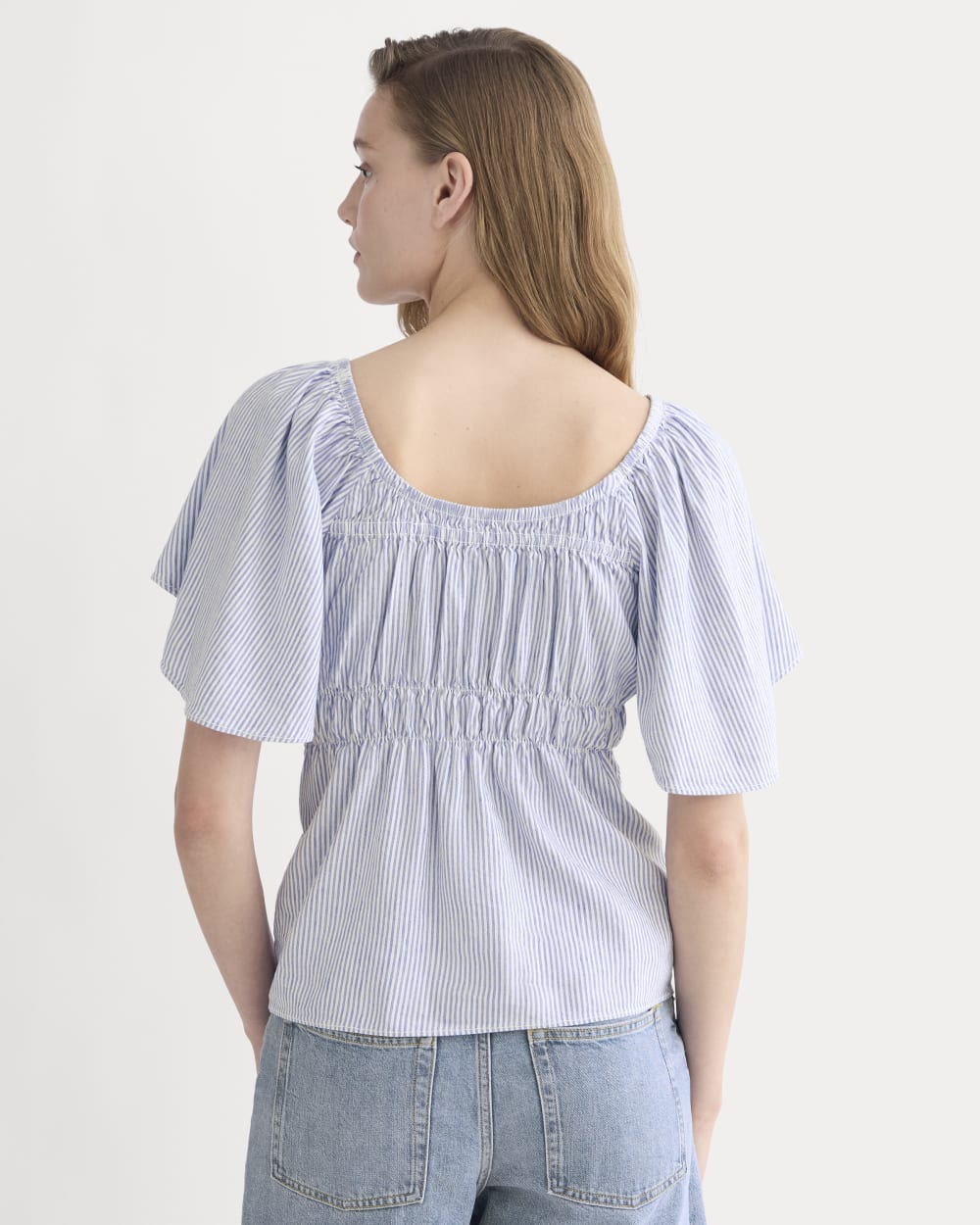 womens-flutter-sleeve-top-stretch-linen-white-dutch-blue