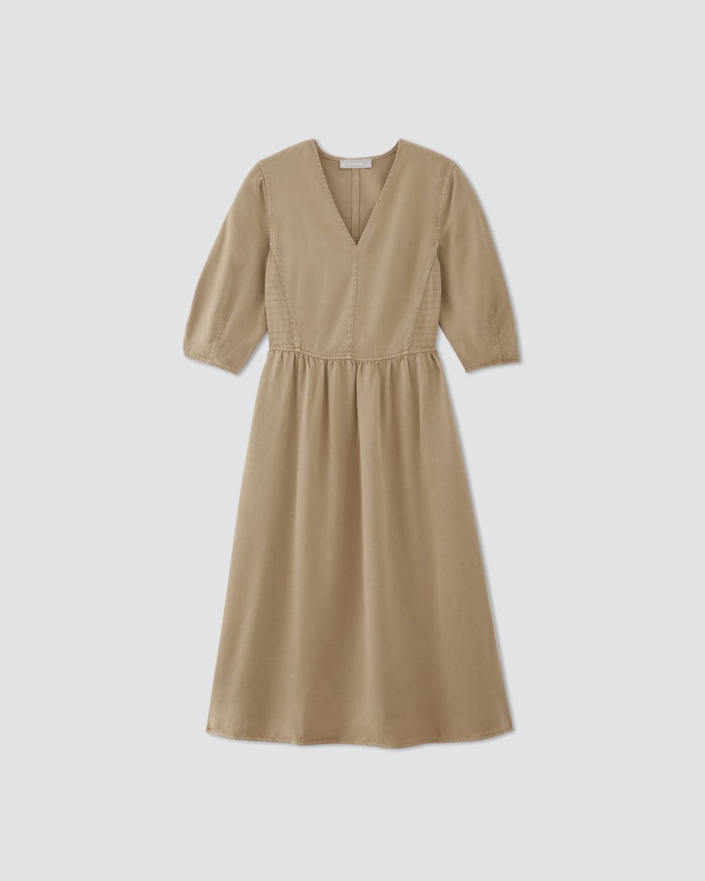 womens-tencel-puff-sleeve-dress-cornstalk | alt