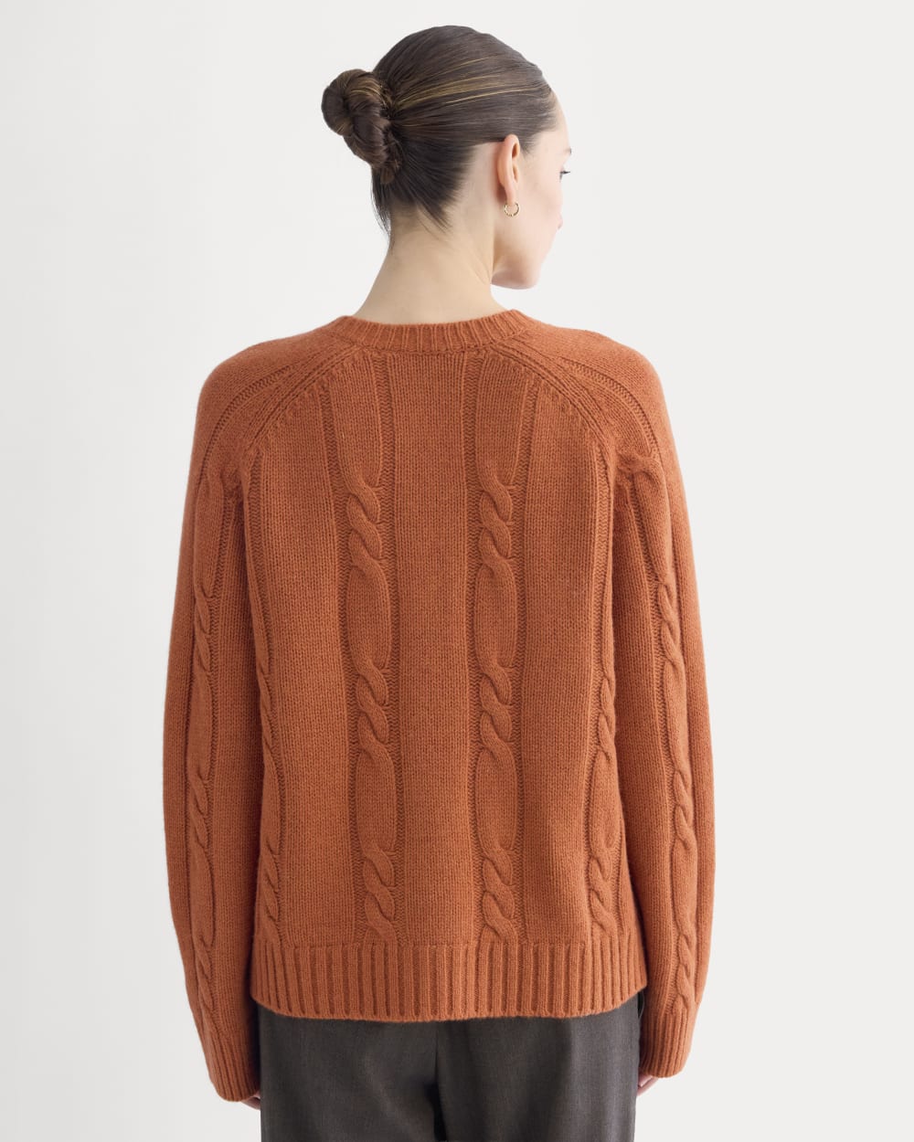 Cable Cardigan in Extrafine Luxe Merino | Rust Heather – Everlane