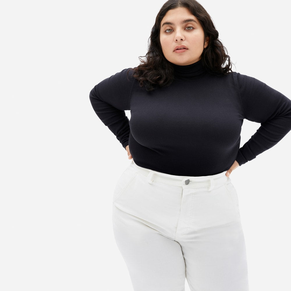 The Luxe Micro-Rib Turtleneck | Black – Everlane