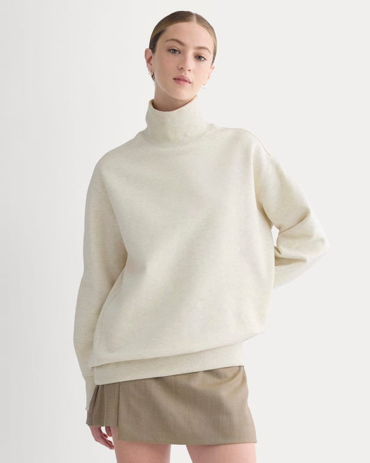 womens-luxe-fleece-turtleneck-heathered-oat | primary