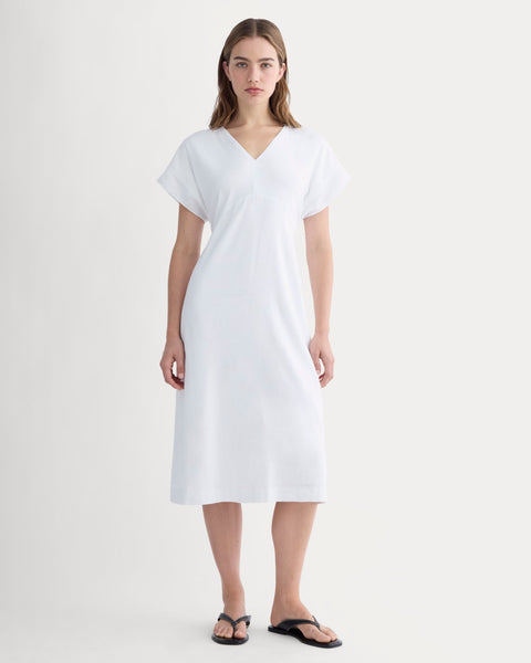 The Tie-Back Dress in Stretch Linen | White Everlane The Tie-Back Dress in Stretch Linen | White Everlane