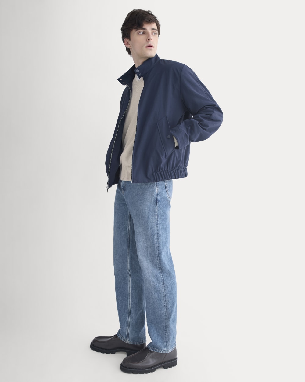 Re:Cycled Nylon Harrington Jacket | Deep Navy – Everlane